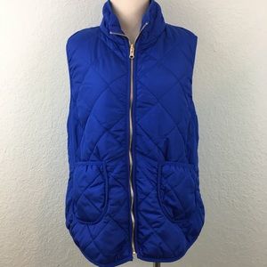 Market & Spruce Blue  Puffy Wilco Quilted Vest  L